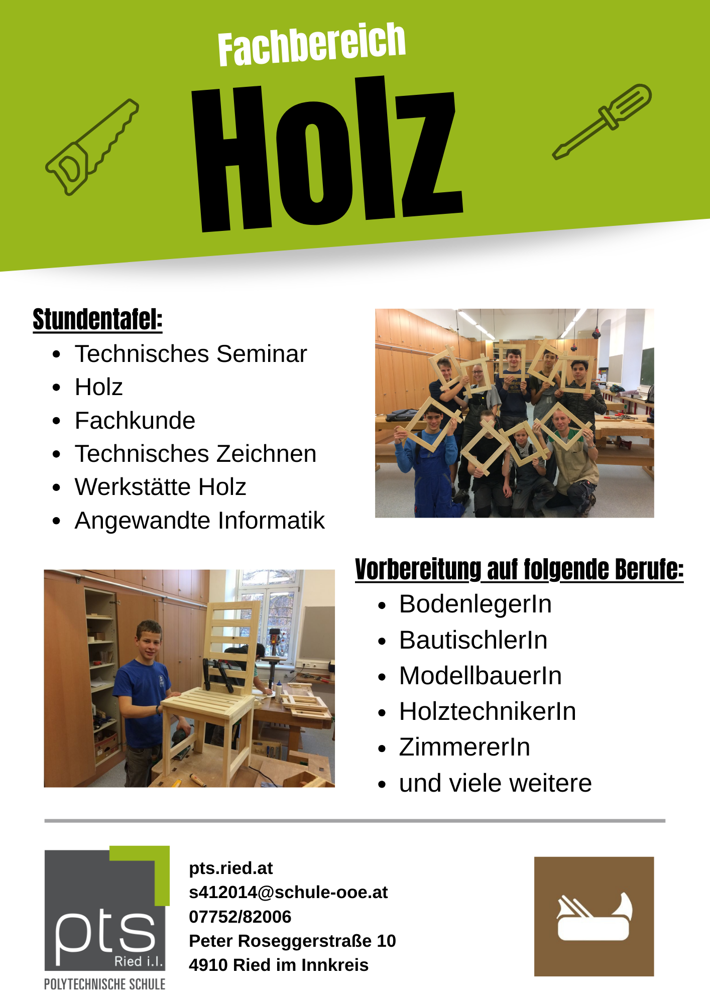 Poster Beschreibung FB Holz