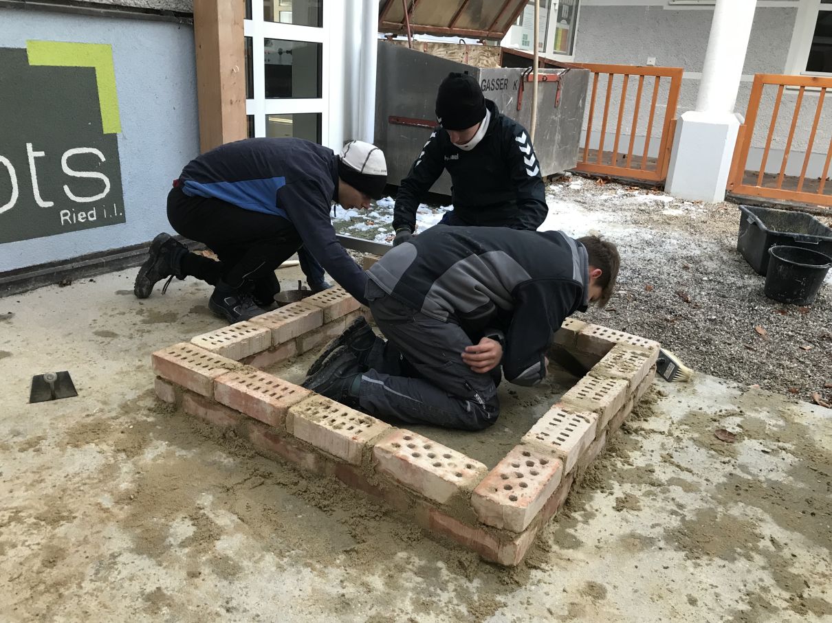 Bau Kamin mauern